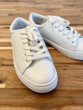 J. Crew White Leather Sneakers